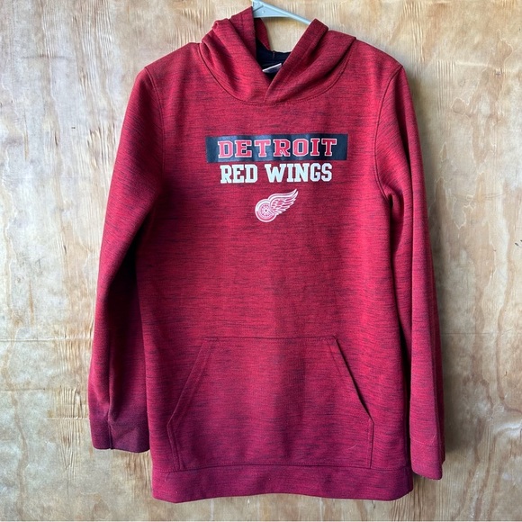 NHL Detroit Red Wings Long Tunic Length Hooded Sweatshirt - Picture 10 of 10